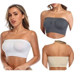 Strapless bra trio